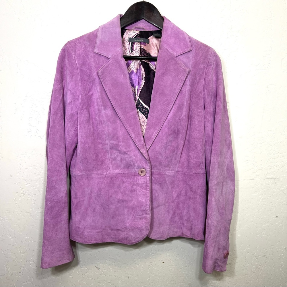 Liz Claiborne Light Purple Suede Jacket Size 10